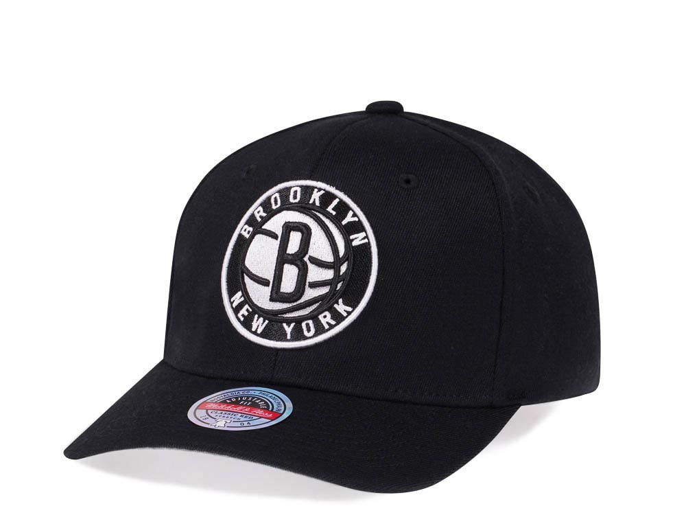 Mitchell & Ness Brooklyn Nets Team Ground Red Line Black Solid Flex Snapback Casquette