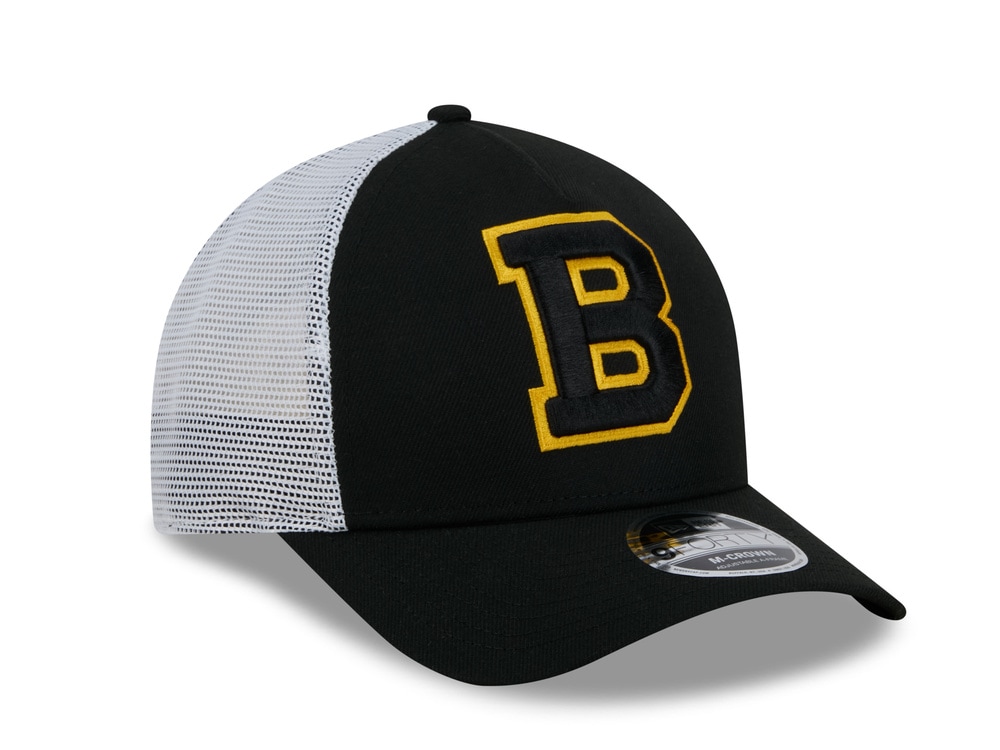 New Era Boston Bruins Official Team Color Edition 9Forty M Crown A Frame Trucker Snapback Casquette