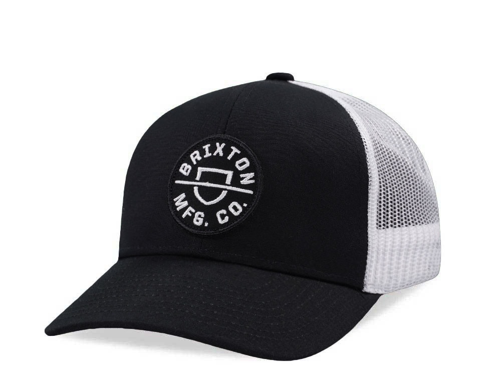Brixton MFG Co Black and White Trucker Snapback Casquette