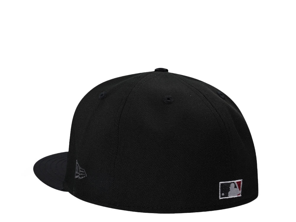 New Era Minnesota Twins Inaugural Season 2000 Shiny Black And Red Satin Brim Edition 59Fifty Fitted Casquette