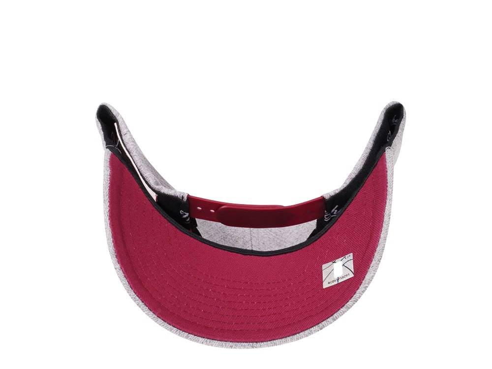 Mitchell & Ness Cleveland Cavaliers Heather Gray Red Line Solid Flex Snapback Casquette