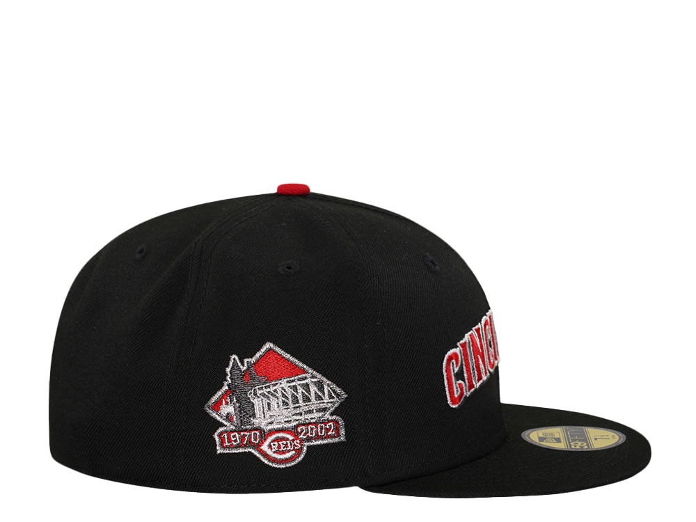 New Era Cincinnati Reds Black Throwback Edition 59Fifty Fitted Casquette