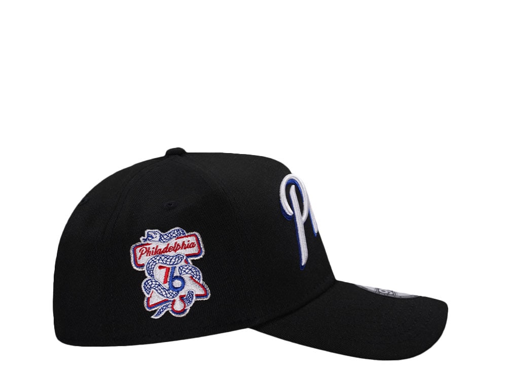 New Era Philadelphia 76ers Black Prime Edition 9Forty A Frame Snapback Casquette