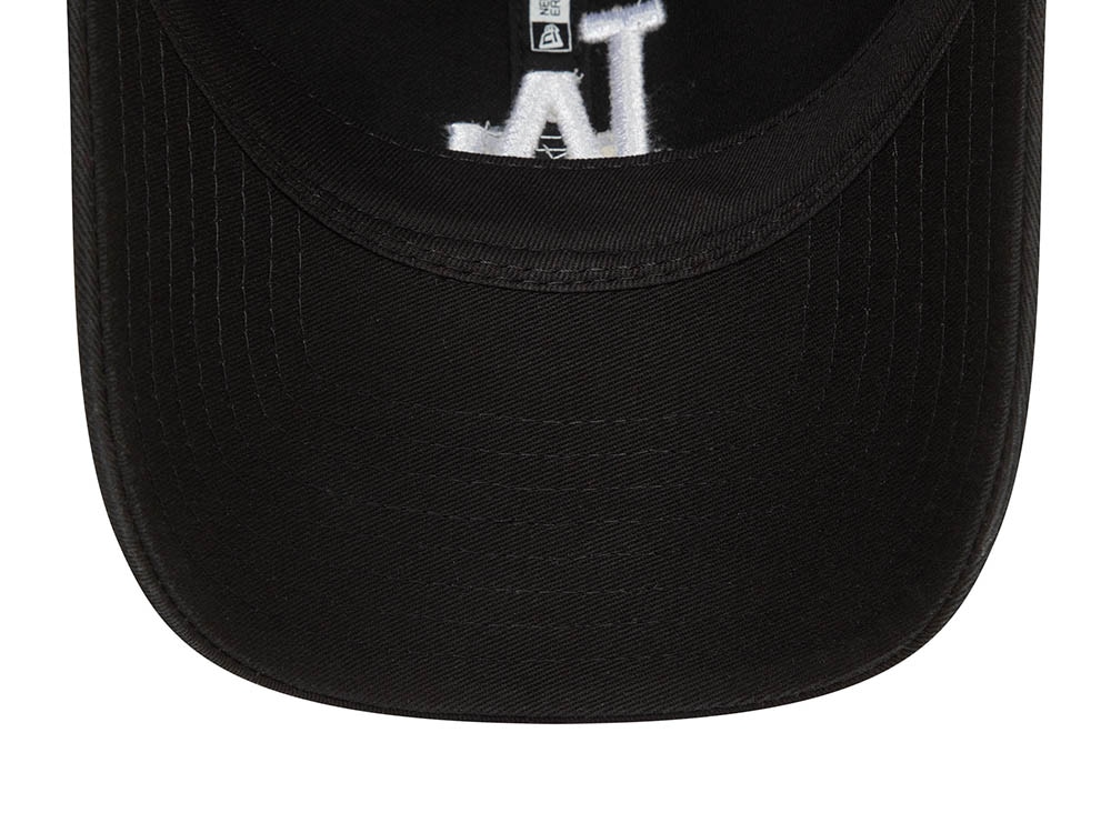 New Era Los Angeles Dodgers Washed Black and White 9Twenty Strapback Casquette