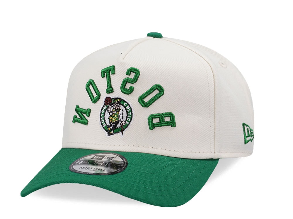 New Era Boston Celtics Script Chrome Two Tone Edition 9Forty A Frame Snapback Casquette