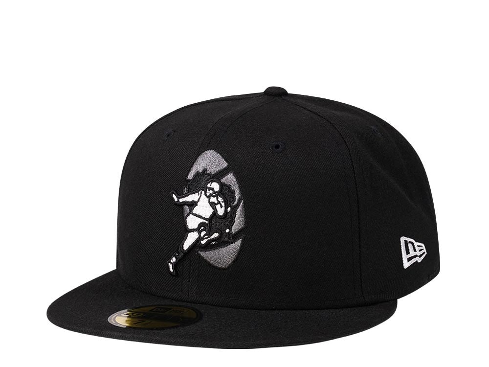 New Era Green Bay Packers Throwback Steel Black Edition 59Fifty Fitted Casquette