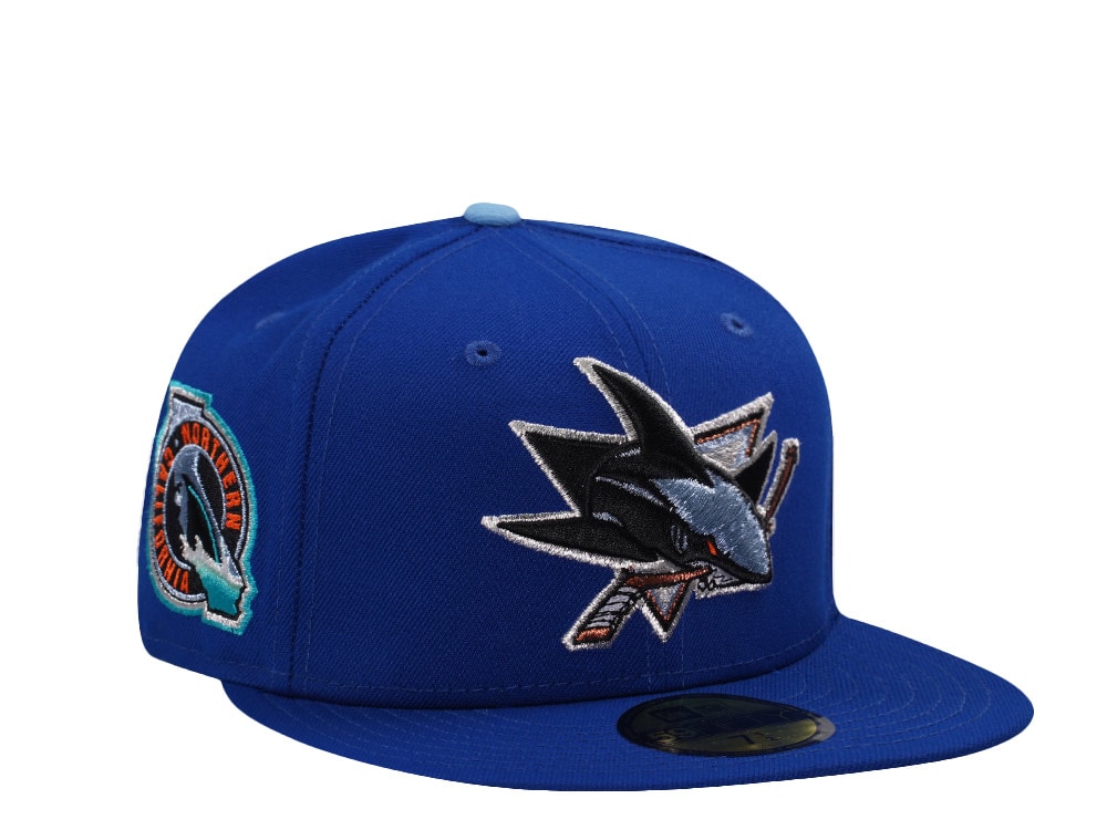 New Era San Jose Sharks Northern California Royal Blue Prime Edition 59Fifty Fitted Casquette
