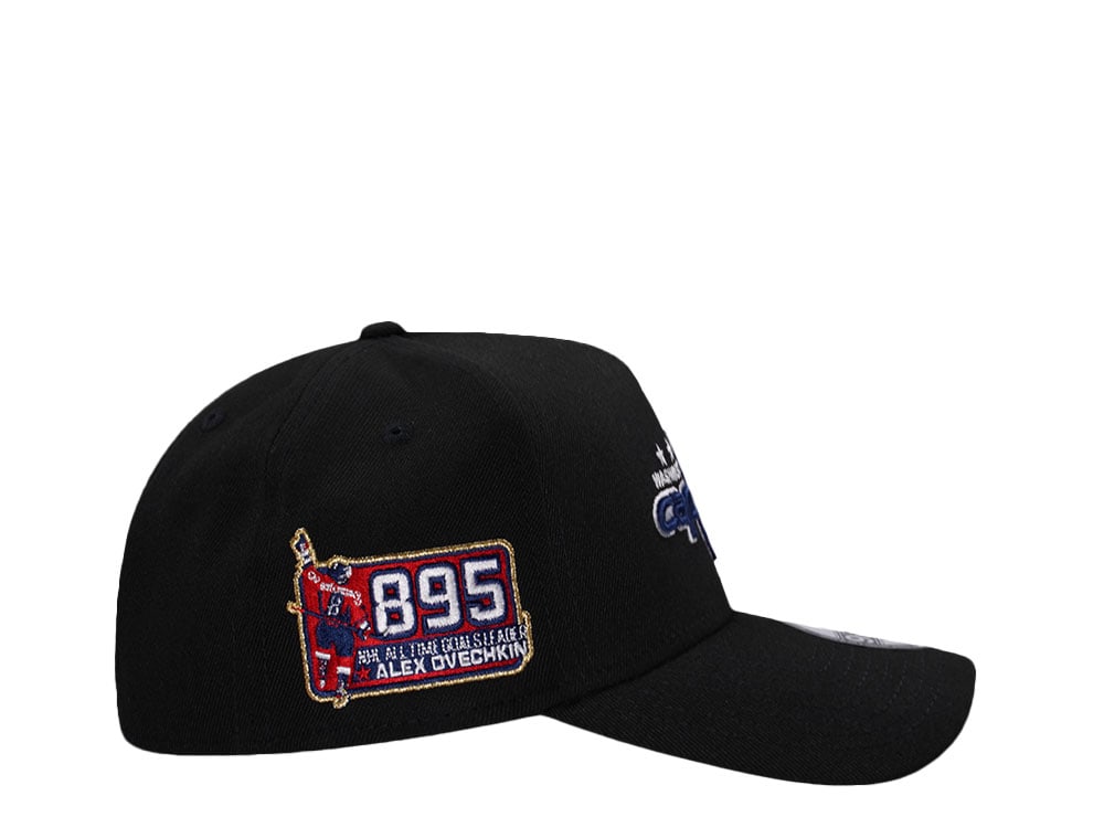 New Era Washington Capitals All Time Goals Leader Ovechkin Black Prime Edition 9Forty A Frame Snapback Casquette