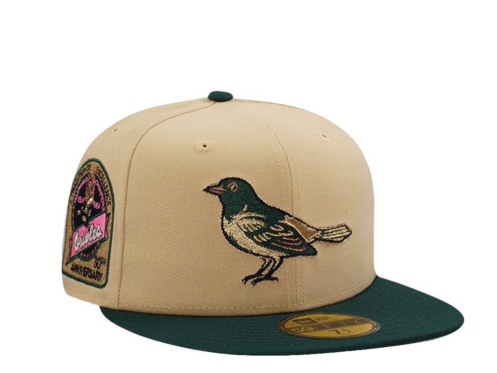 New Era Baltimore Orioles 30th Anniversary Vegas Gold Two Tone Edition 59Fifty Fitted Casquette