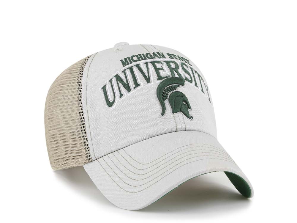 47Brand Michigan State Spartans Gray Trucker Clean Up Snapback Casquette