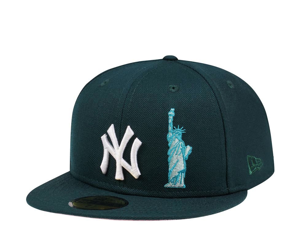 New Era New York Yankees NYC Icons Green and Pink Edition 59Fifty Fitted Casquette