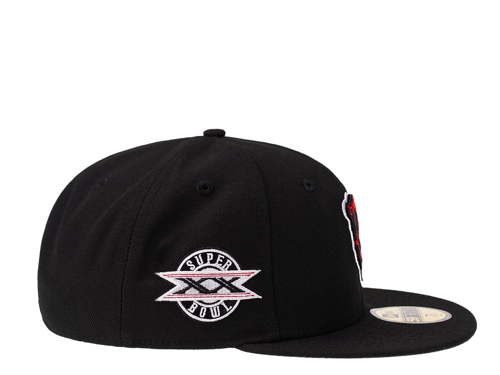 New Era Chicago Bears Super Bowl XX Black Crimson Collection 59Fifty Fitted Casquette