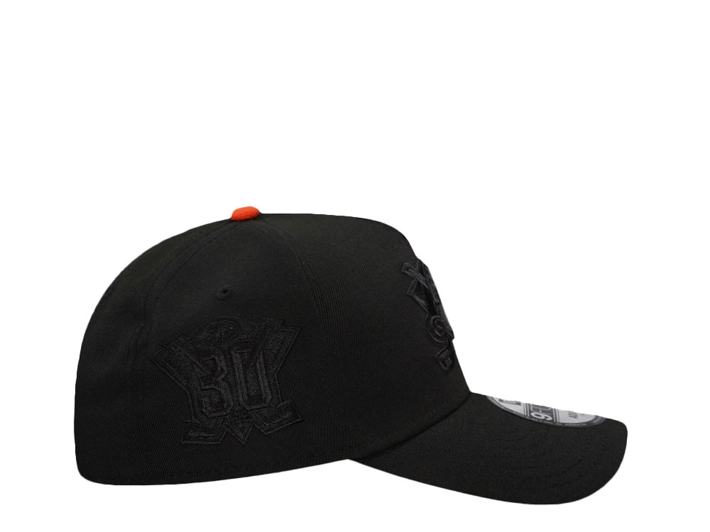 New Era Anaheim Ducks 30th Anniversary Blackout Orange Pop Prime Edition 9Forty A Frame Snapback Casquette