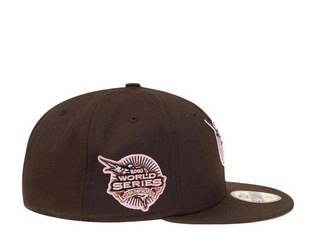New Era Miami Marlins World Series 2003 Champions Coffee Pink Edition 59Fifty Fitted Casquette