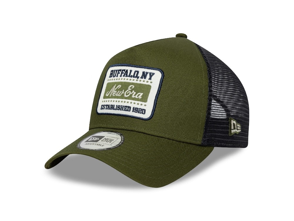 New Era Patch Green 9Forty A Frame Trucker Snapback Casquette