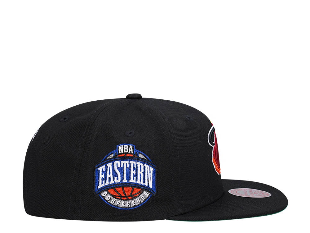 Mitchell & Ness Miami Heat Conference Patch Black Snapback Casquette