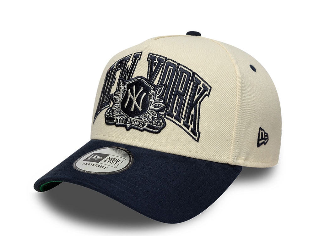 New Era New York Yankees Wordmark Suede Navy Stone Edition 9Forty A Frame Snapback Casquette