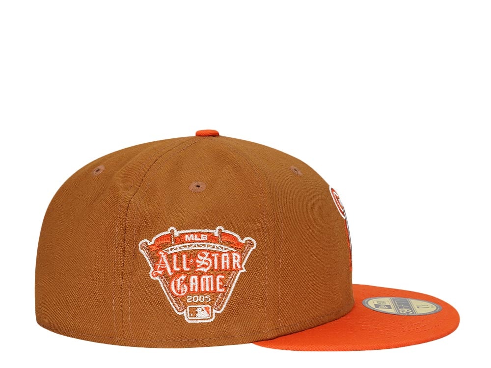 New Era Detroit Tigers All Star Game 2005 Bourbon Team Orange Two Tone Edition 59Fifty Fitted Casquette