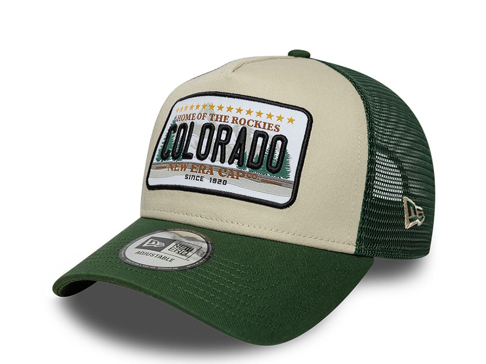 New Era Colorado License Plate Stone Edition 9Forty A Frame Trucker Snapback Casquette