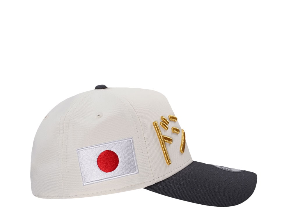 New Era Los Angeles Dodgers Japan Chrome Cement Two Tone Edition 9Forty A Frame Snapback Casquette