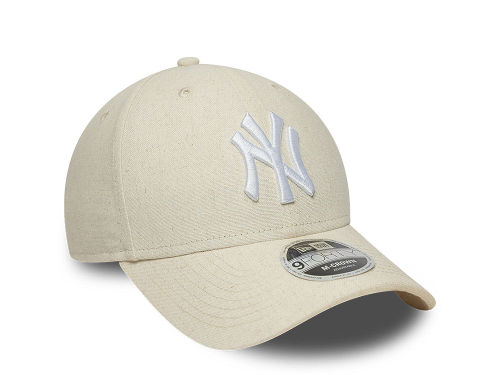 New Era New York Yankees Linen Stone Edition 9Forty M Crown Snapback Casquette