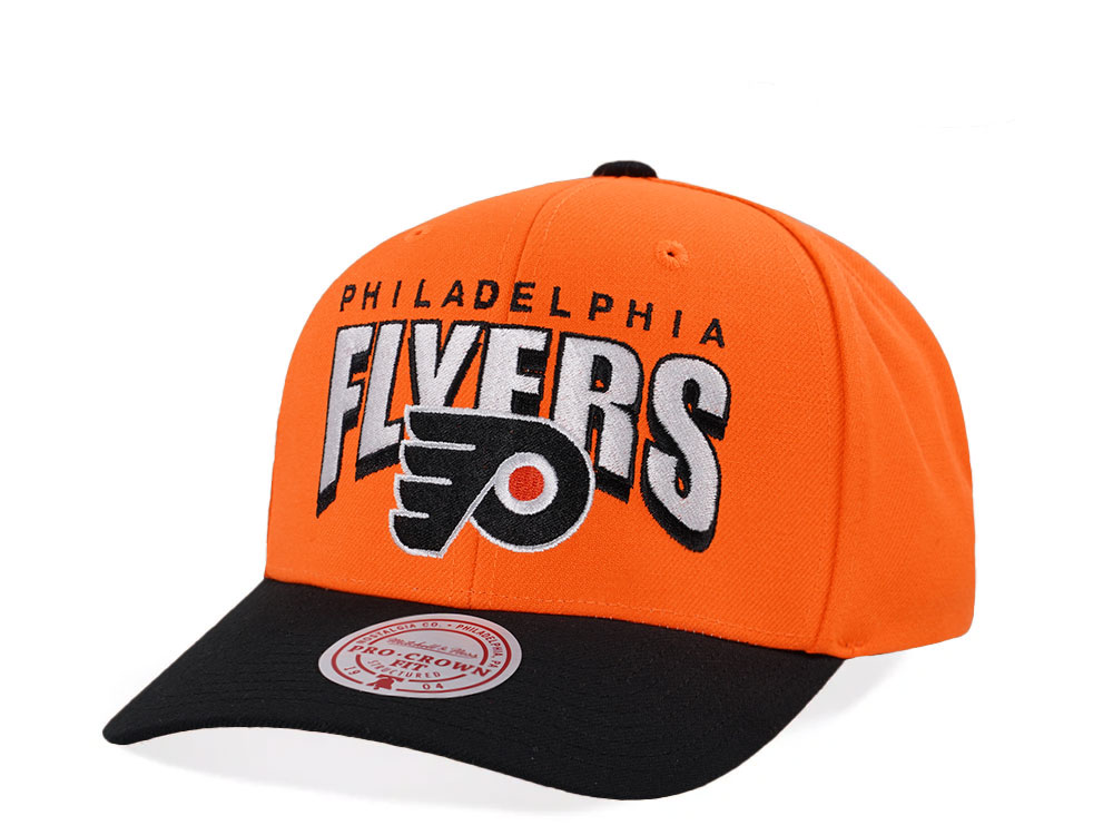 Mitchell & Ness Philadelphia Flyers Pro Crown Fit Vintage Orange Snapback Casquette