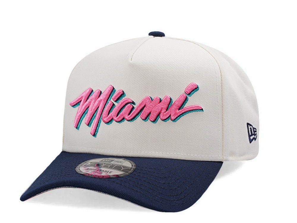 New Era Miami Heat Chrome Two Tone Edition 9Forty A Frame Snapback Casquette