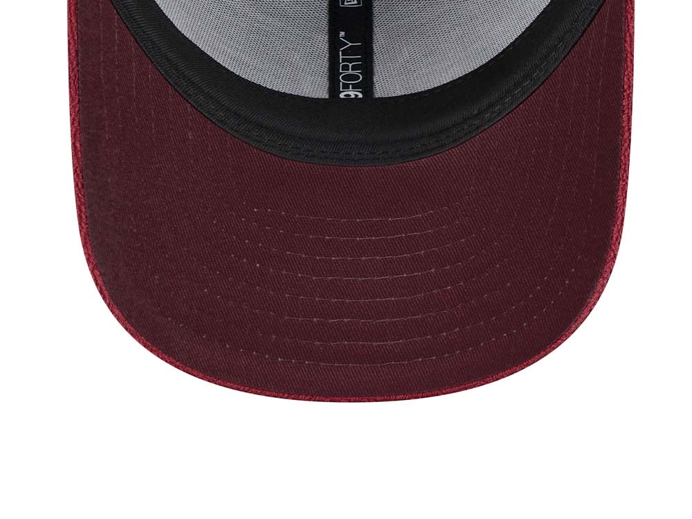 New Era New York Yankees Towelling Maroon 9Forty Strapback Casquette