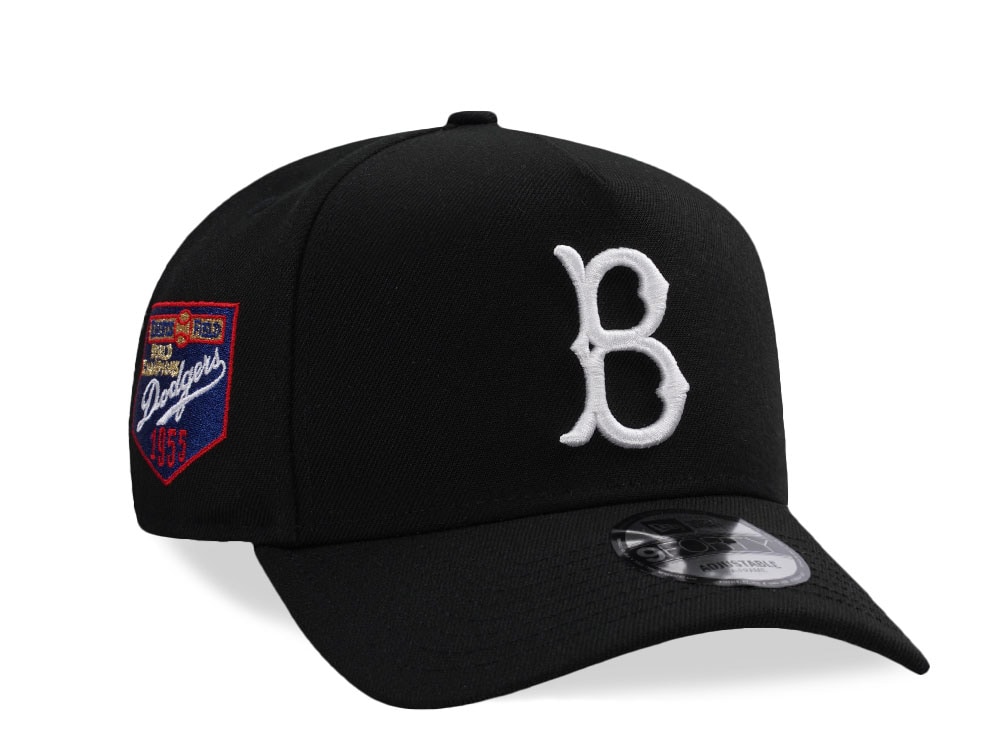 New Era Brooklyn Dodgers World Champions 1955 Black Prime Edition 9Forty A Frame Snapback Casquette