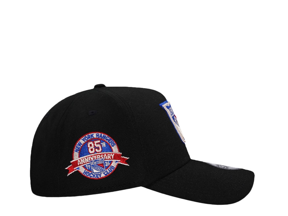 New Era New York Rangers 85th Anniversary Black Edition 9Forty A Frame Snapback Casquette