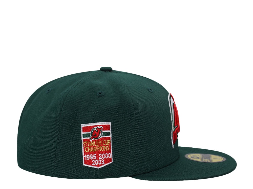 New Era New Jersey Devils Dark Green Champions Banner Edition 59Fifty Fitted Casquette