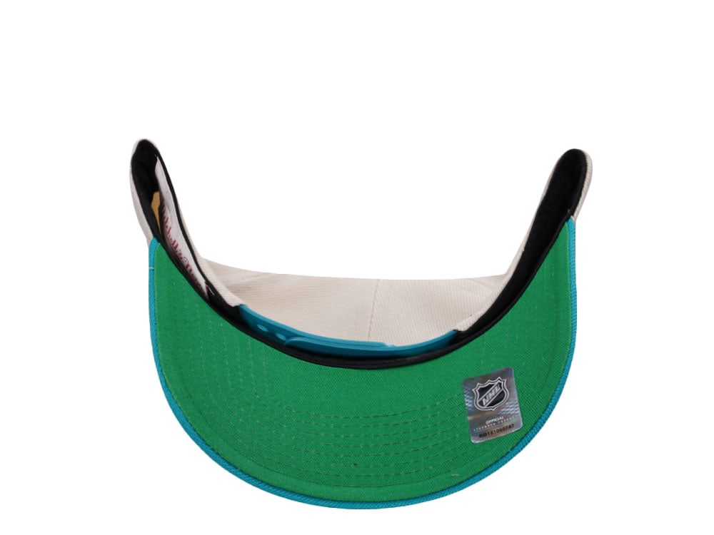 Mitchell & Ness San Jose Sharks Chrome Two Tone Pro Crown Fit Snapback Casquette