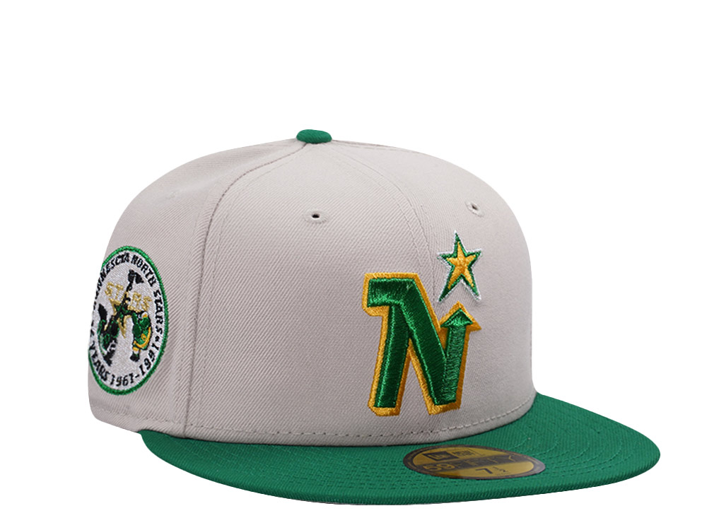 New Era Minnesota North Stars 25th Anniversary Stone Two Tone Edition 59Fifty Fitted Casquette