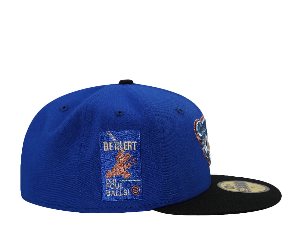 New Era Chicago Cubs Be Alert Blue Two Tone Throwback Edition 59Fifty Fitted Casquette