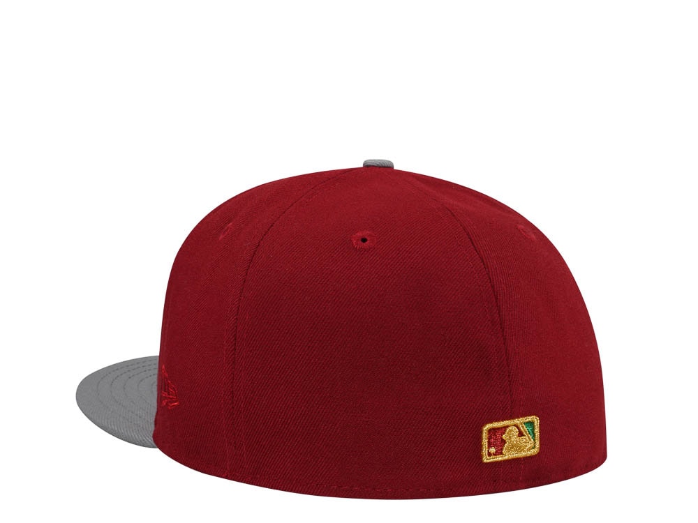 New Era Arizona Diamondbacks 25th Anniversary Maroon Gold Two Tone Edition 59Fifty Fitted Casquette