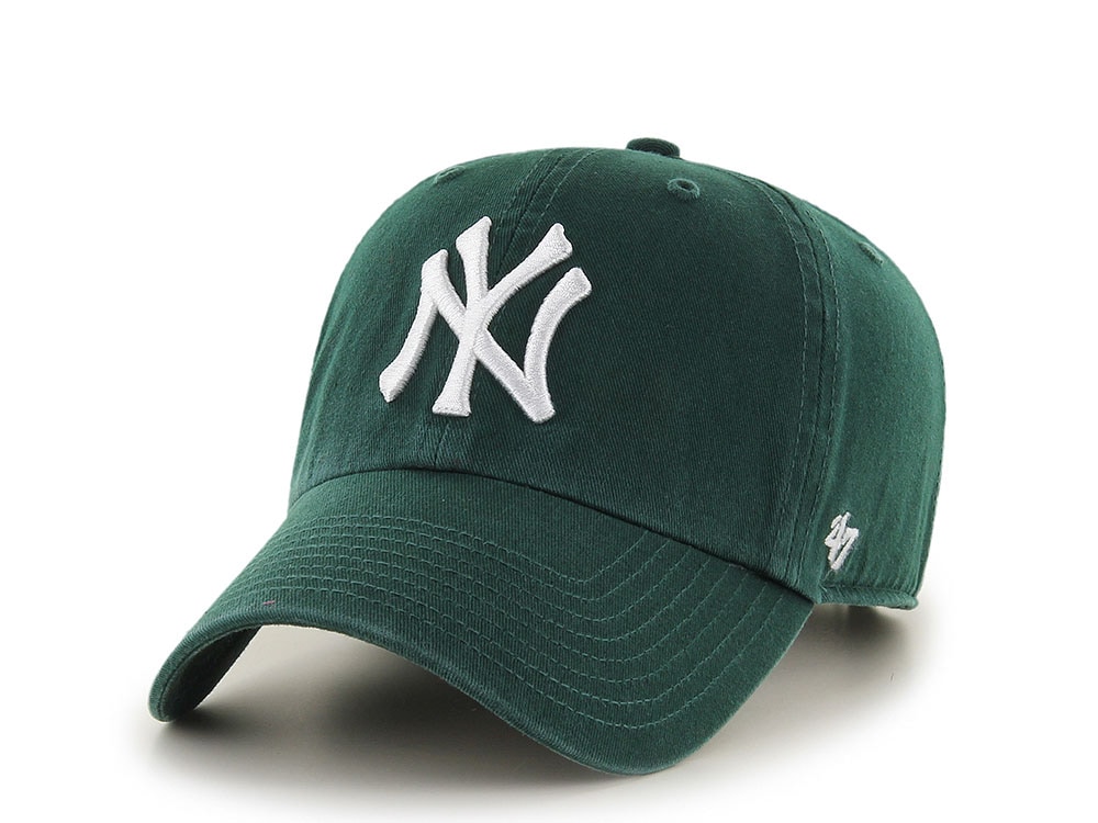 47 Brand New York Yankees Dark Green Clean Up Strapback Casquette