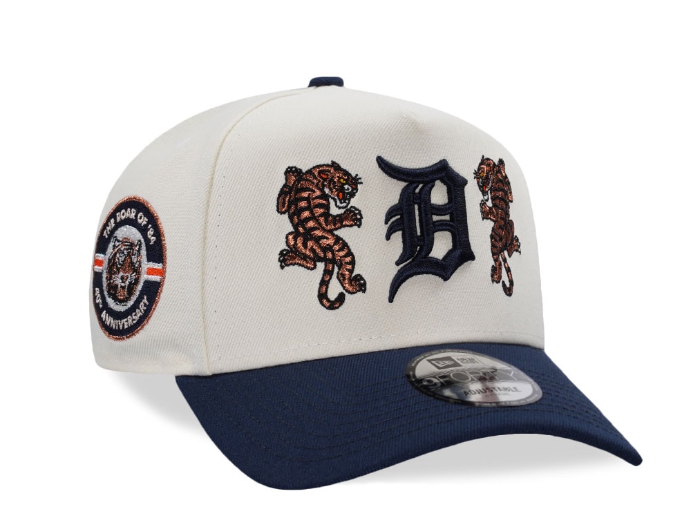 New Era Detroit Tigers 40th Anniversary Chrome Two Tone Edition 9Forty A Frame Snapback Casquette