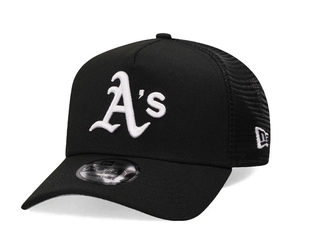New Era Oakland Athletics Black Trucker A Frame 9Forty Snapback Casquette