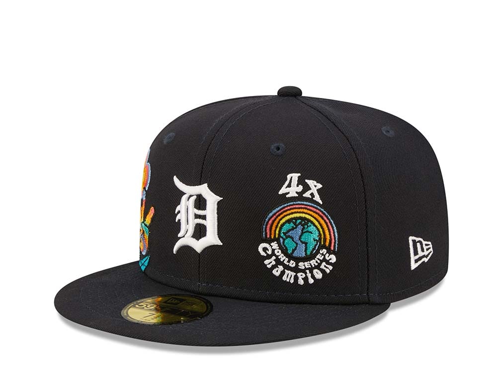New Era Detroit Tigers 4x World Series Champions - Navy Groovy Edition 59Fifty Fitted Casquette