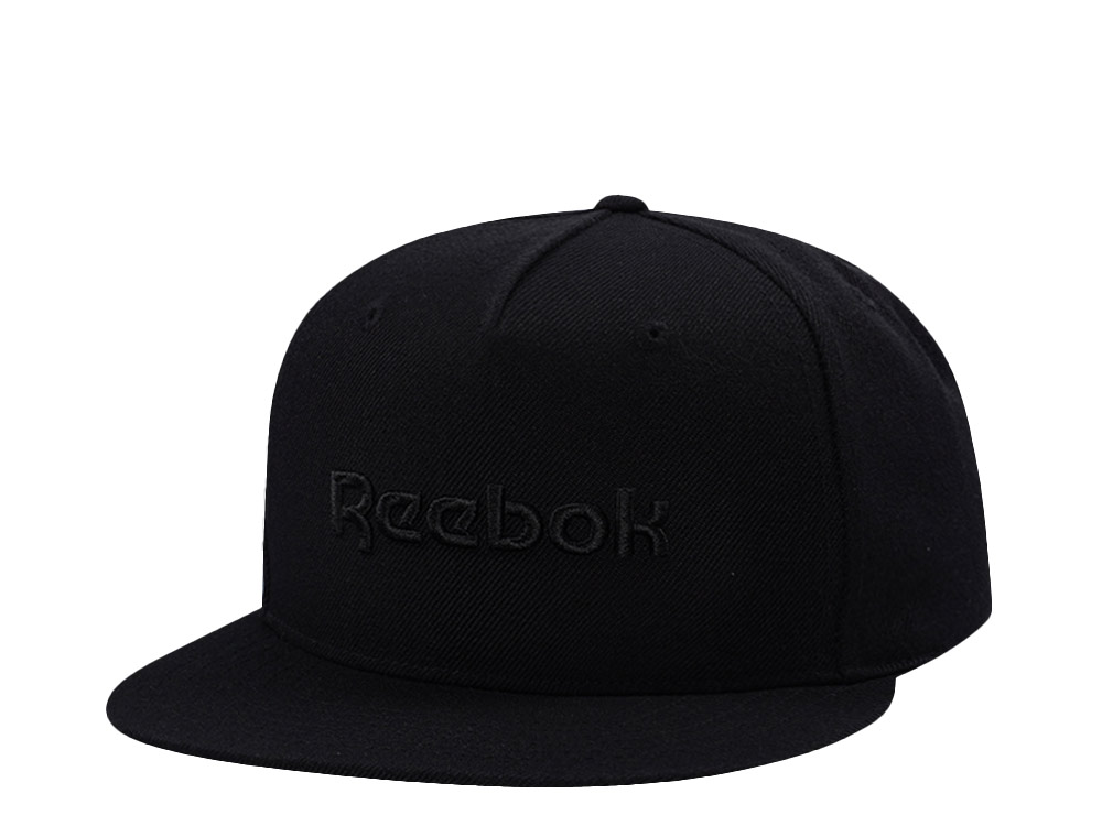 Reebok Text Logo Black Strapback Casquette
