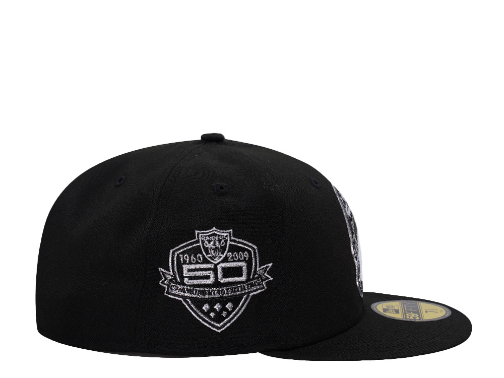 New Era Las Vegas Raiders 50th Anniversary Skull Black Prime Edition 59Fifty Fitted Casquette