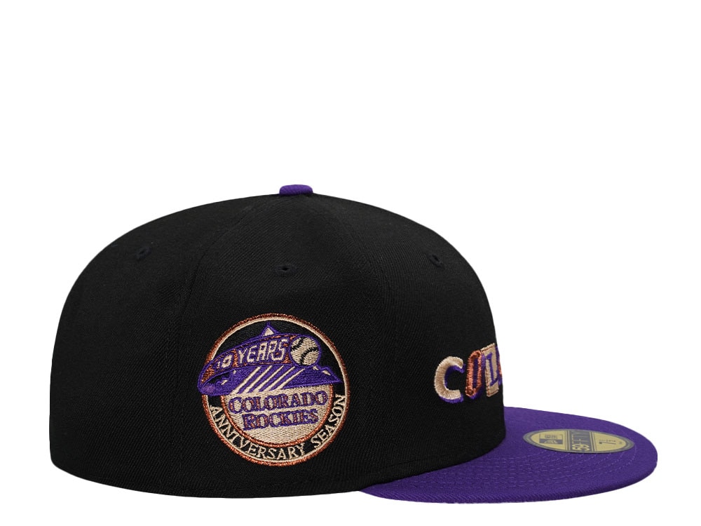 New Era Colorado Rockies 10th Anniversary Black Two Tone Edition 59Fifty Fitted Casquette