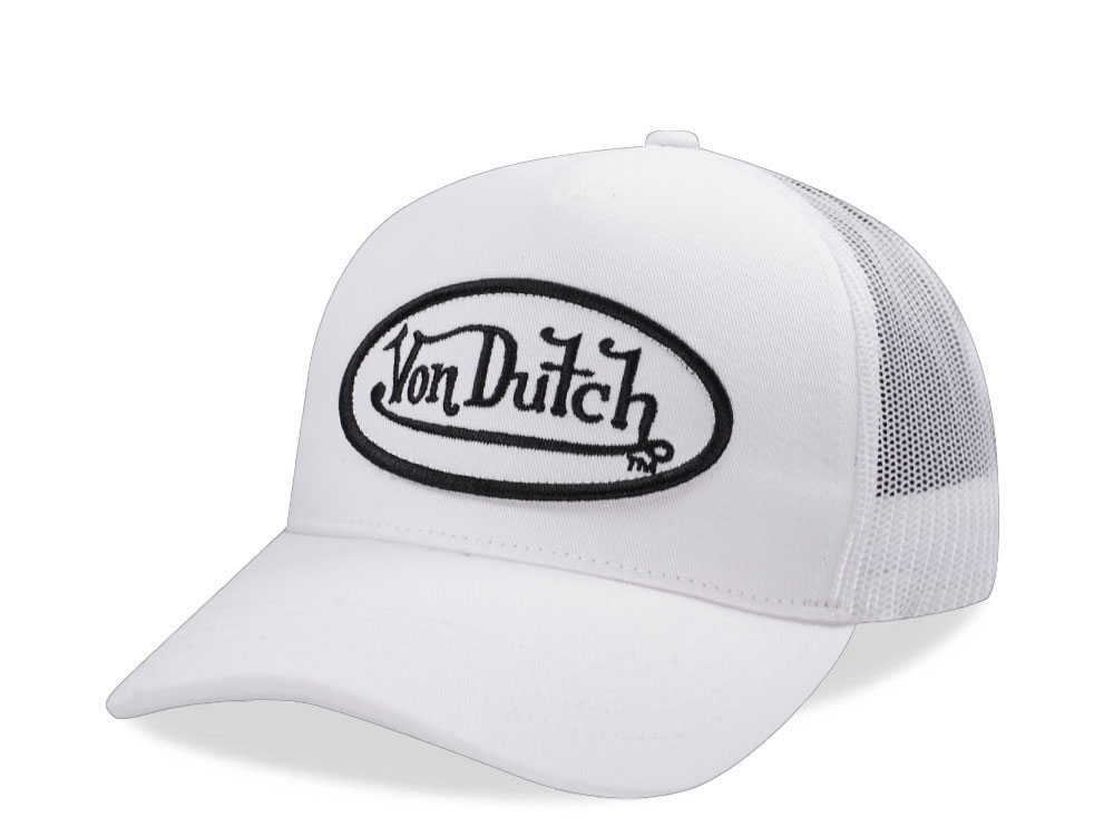Von Dutch Oval Patch White Trucker Snapback Casquette