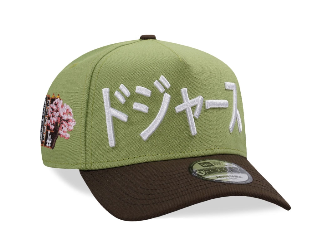 New Era Los Angeles Dodgers Tokyo Series 2025 Matcha Two Tone Edition 9Forty A Frame Snapback Casquette
