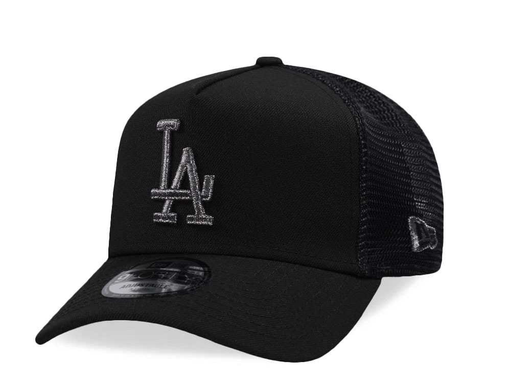 New Era Los Angeles Dodgers Black Metallic Trucker Edition 9Forty A Frame Snapback Casquette