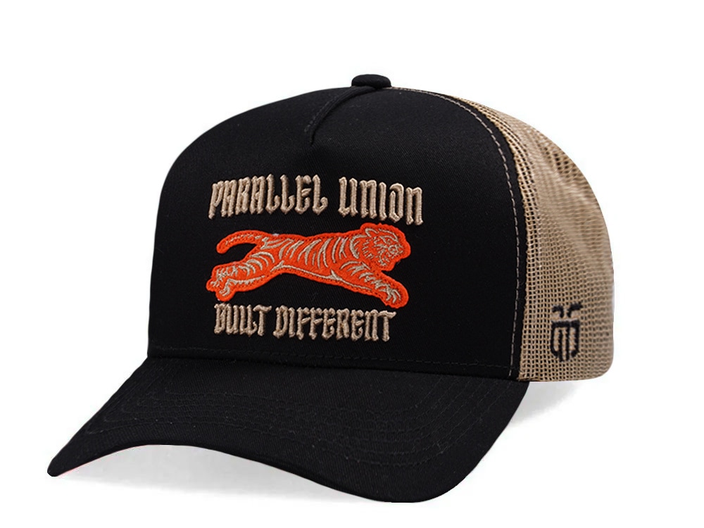 Parallel Union Tiger Built Different Black Edition Trucker Snapback Casquette