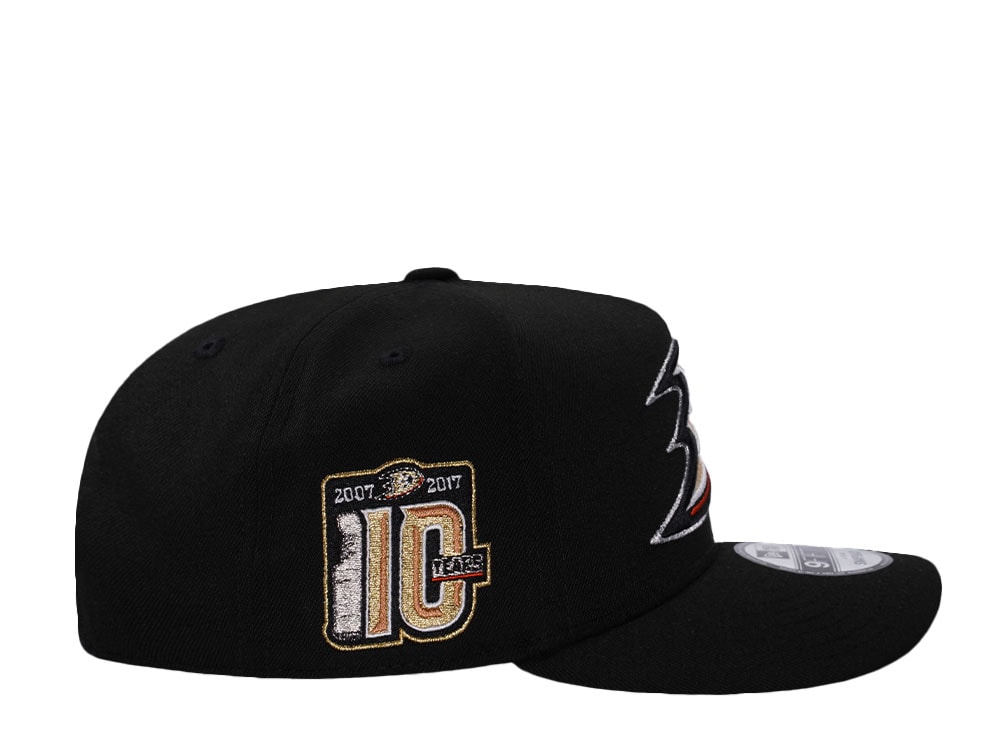 New Era Anaheim Ducks 10th Anniversary Black Prime Edition 9Fifty A Frame Snapback Casquette