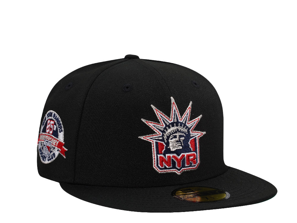 New Era New York Rangers 85th Anniversary Black Prime Edition 59Fifty Fitted Casquette