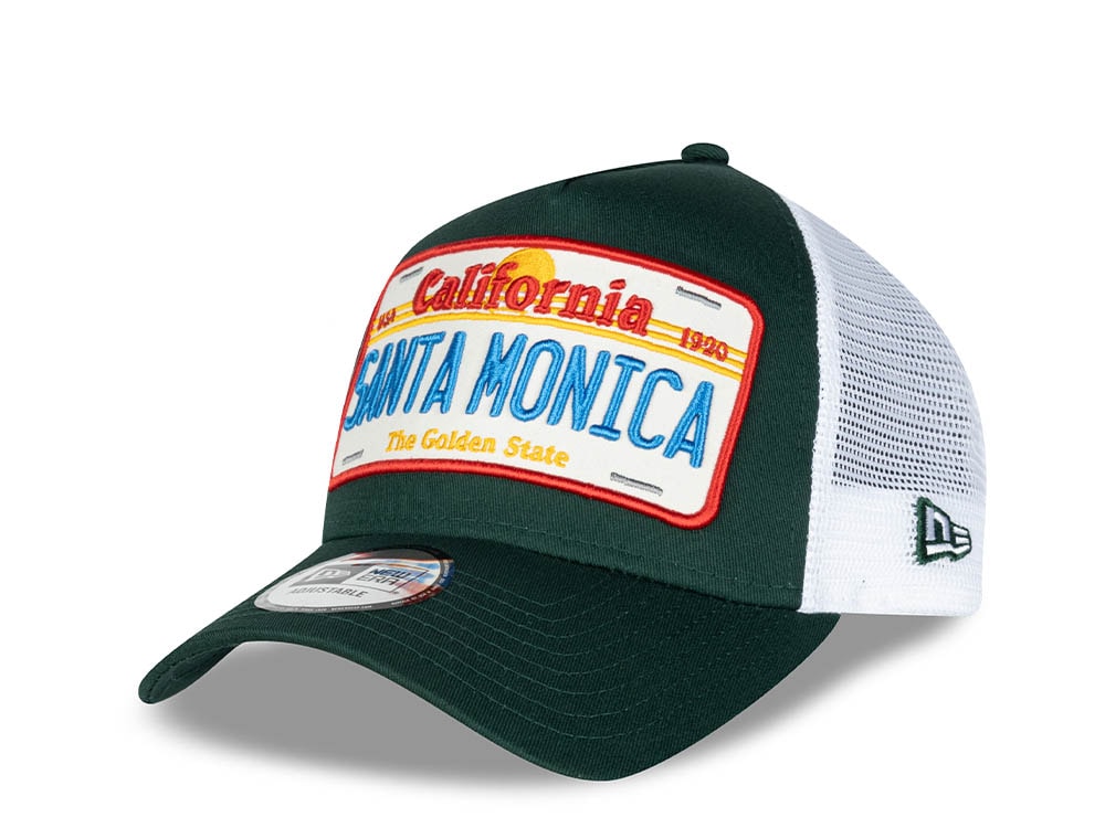 New Era License Plate Dark Green Trucker A Frame Snapback Casquette