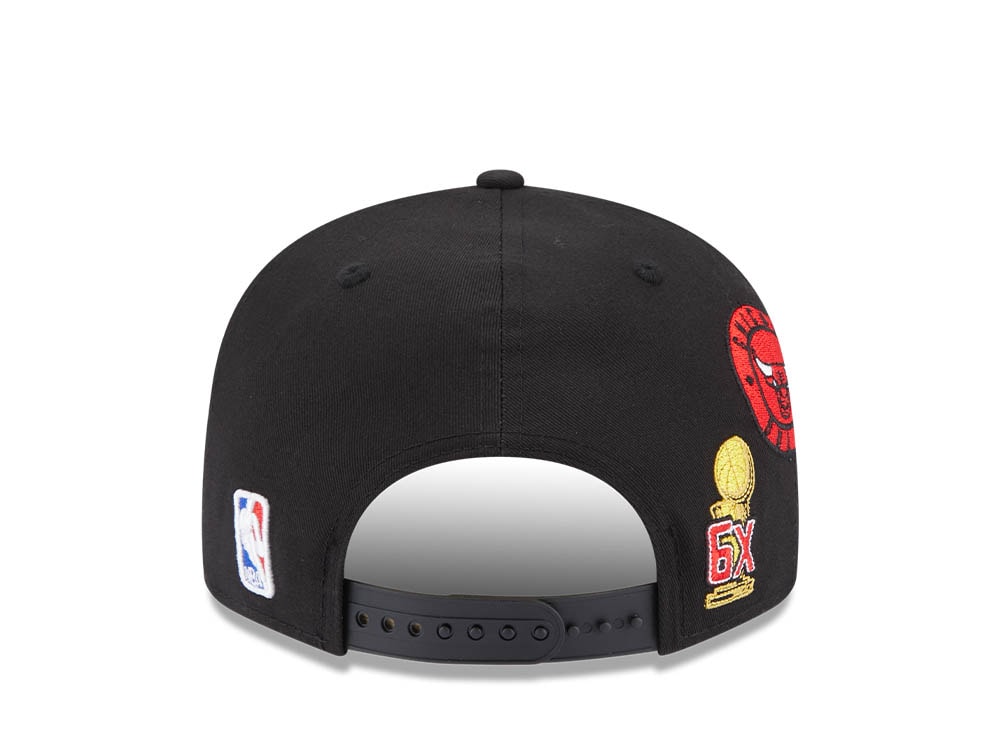 New Era Chicago Bulls 6x NBA Champions Black 9Fifty Snapback Casquette
